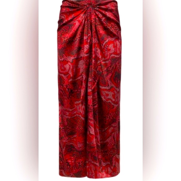 GANNI Satin Silk Midi Skirt - Picture 7 of 9